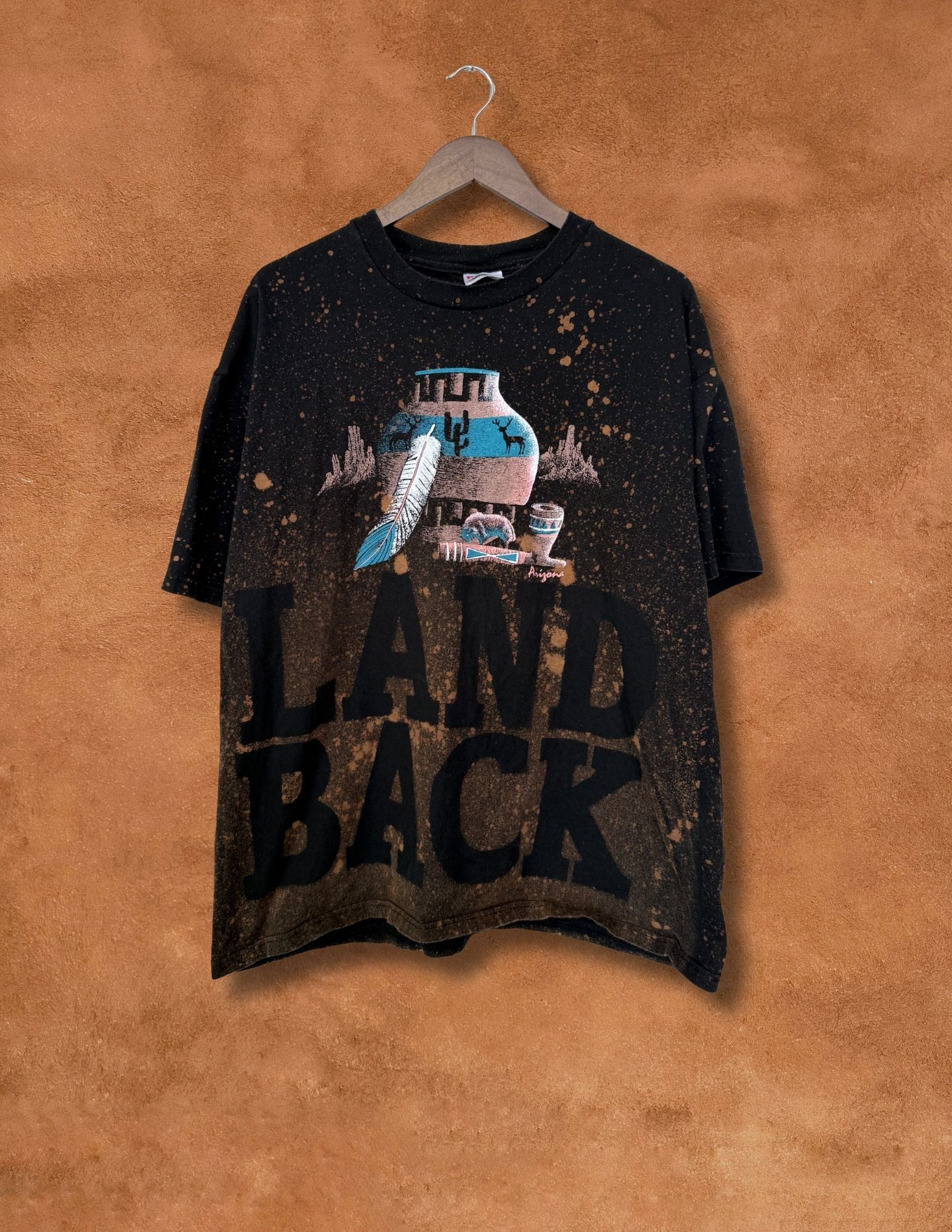 Upcycled Vintage Tee- Land Back 50 x 27