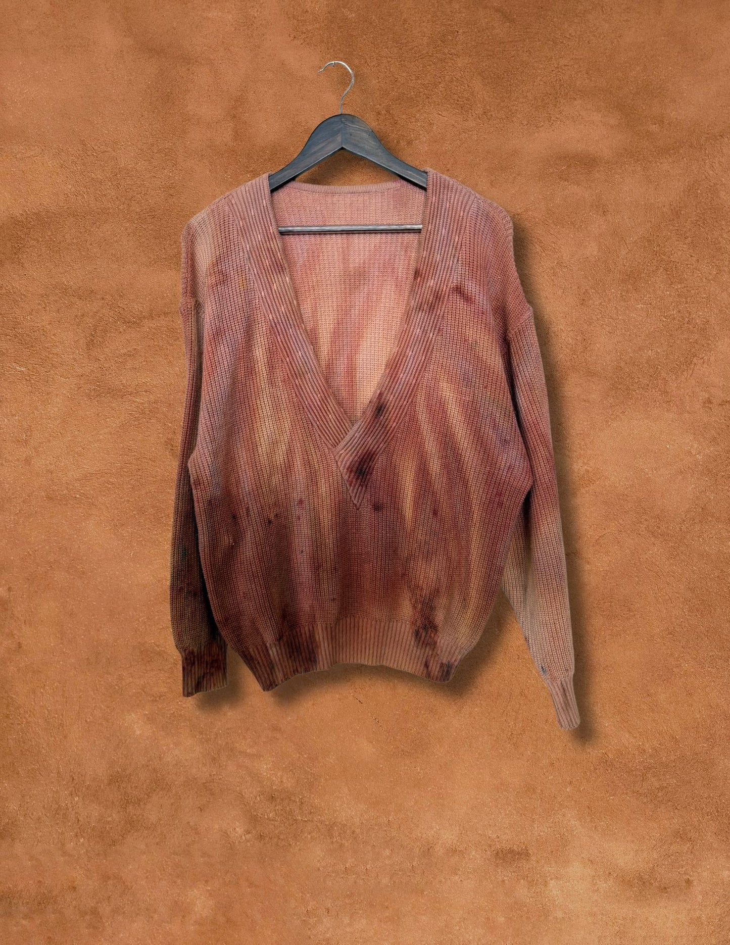 Upcycled Vintage CottonScottish Handknit Sweater 44 x 26