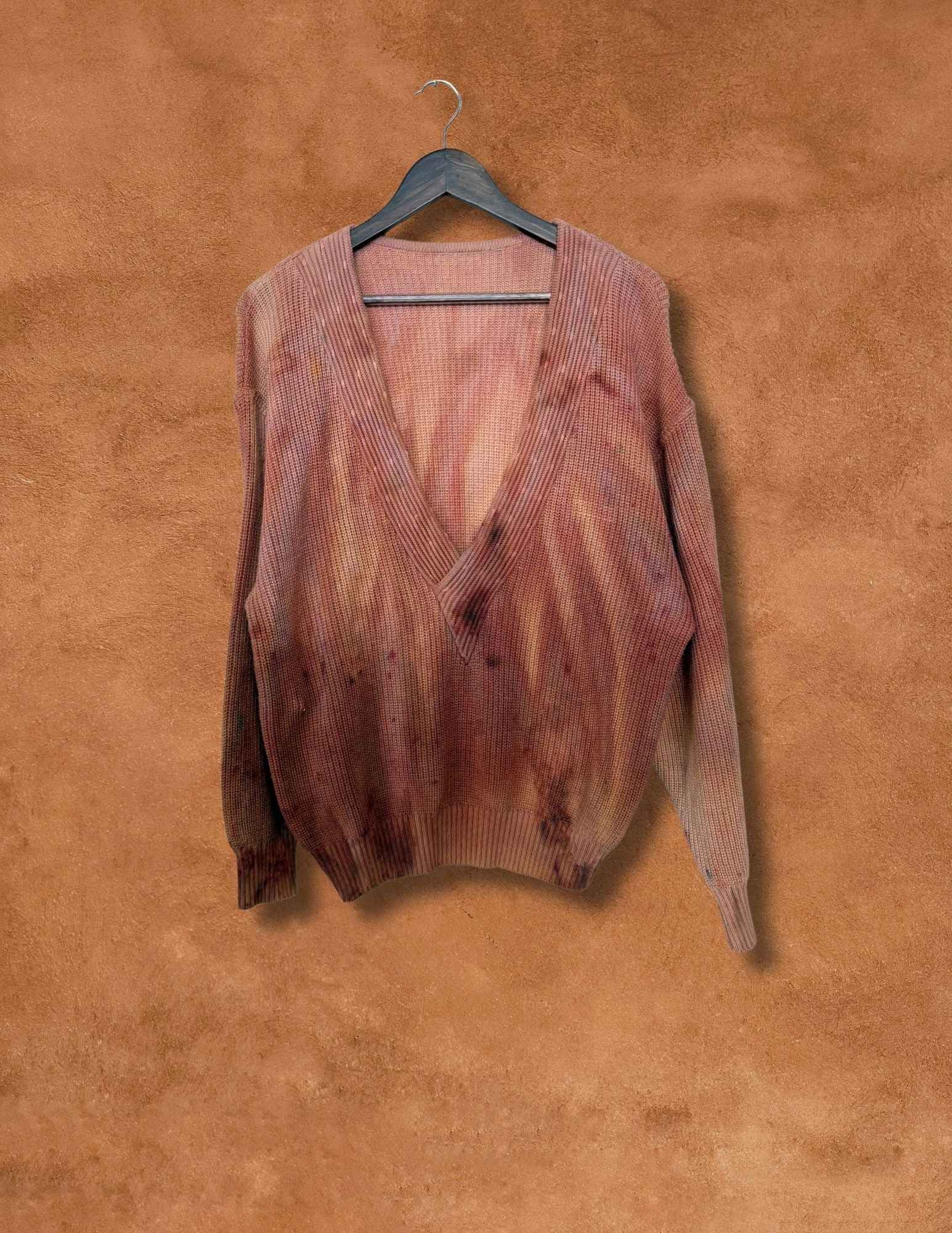 Upcycled Vintage CottonScottish Handknit Sweater 44 x 26