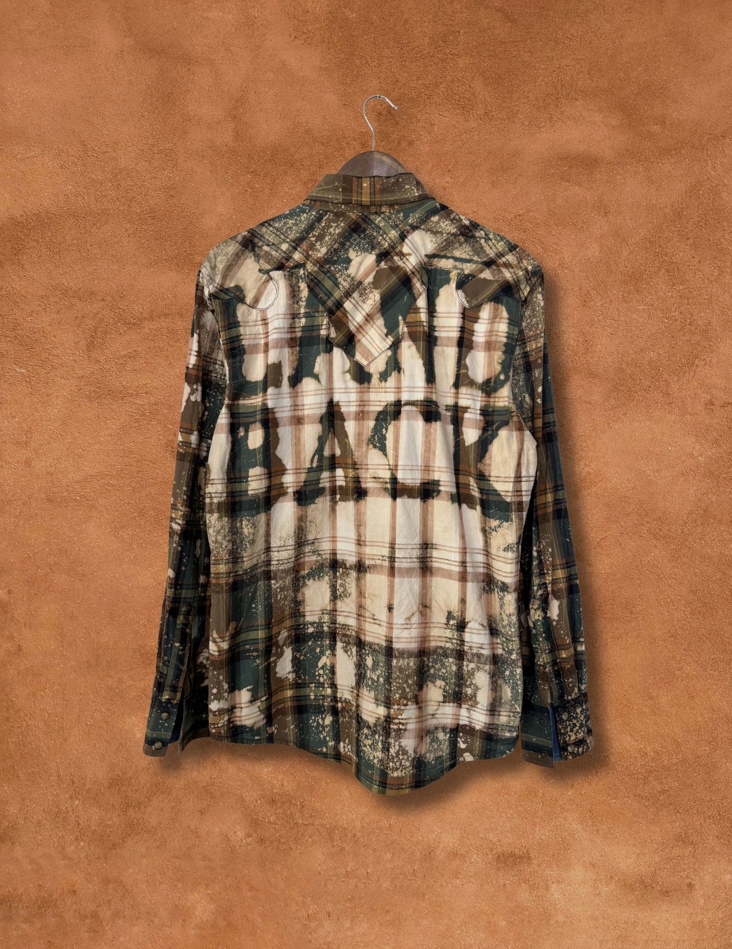 Upcycled Vintage Wrangler Rodeo Shirt - Land Back 44 x 29