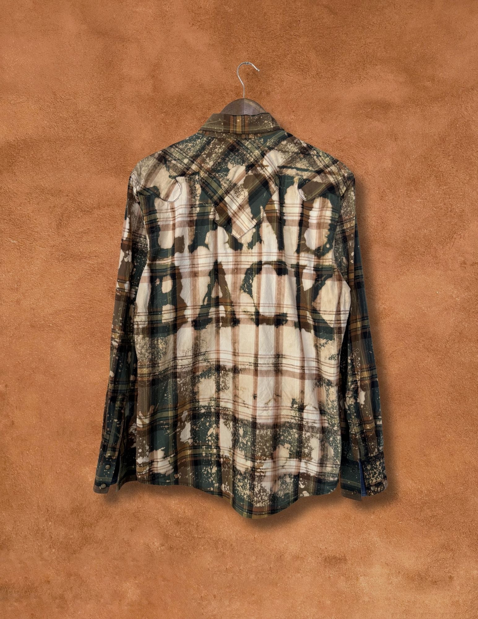 Upcycled Vintage Wrangler Rodeo Shirt - Land Back 44 x 29