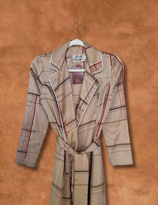 Vintage Plaid 60s Dressing Robe