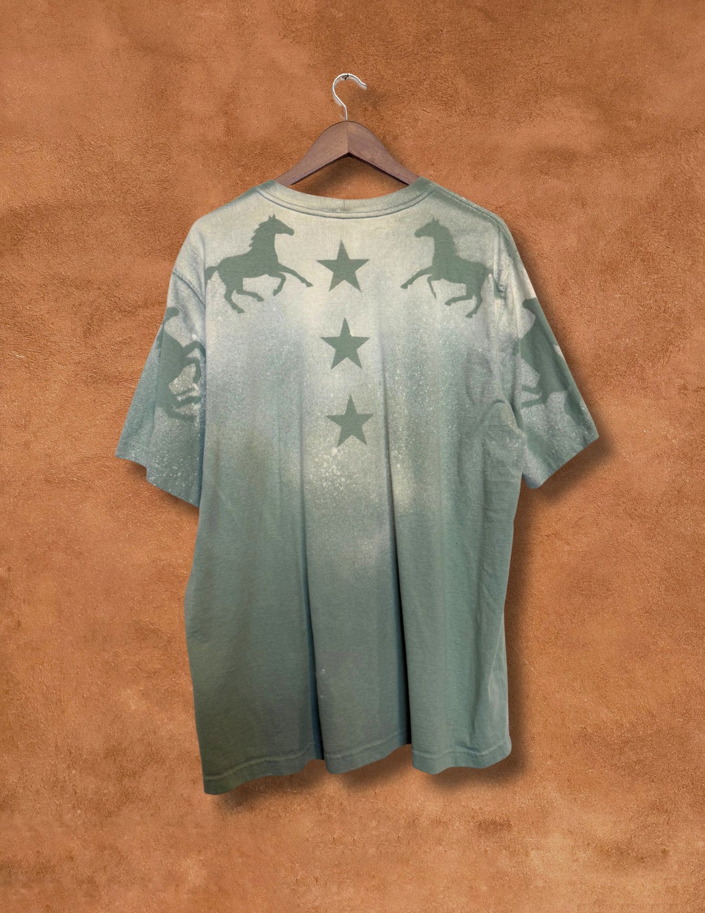 Upcycled Vintage Pocket Tee- Horse 50 X 30