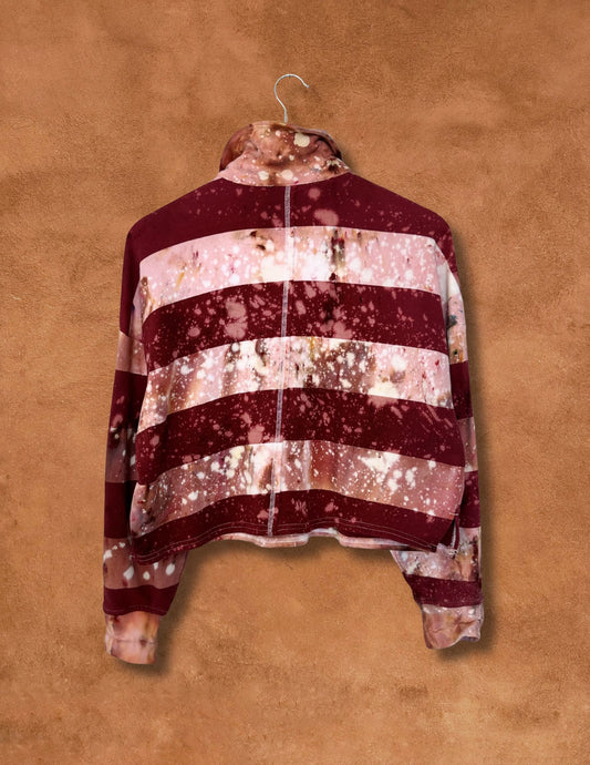 Upcycled Vintage Cropped Rugby Top- Land Back 48 x 20