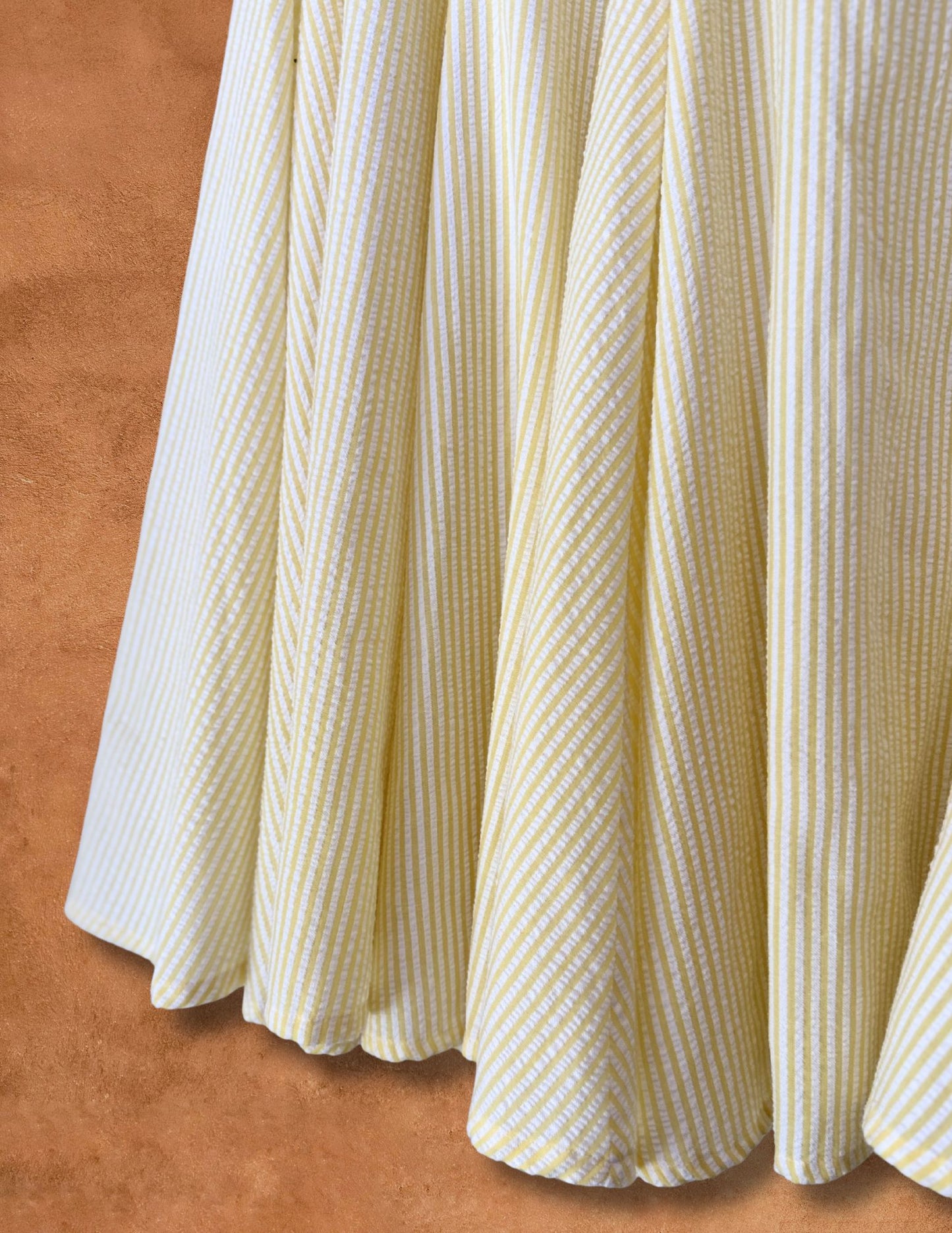 Vintage Norma Kamali Seersucker Trumpet Skirt
