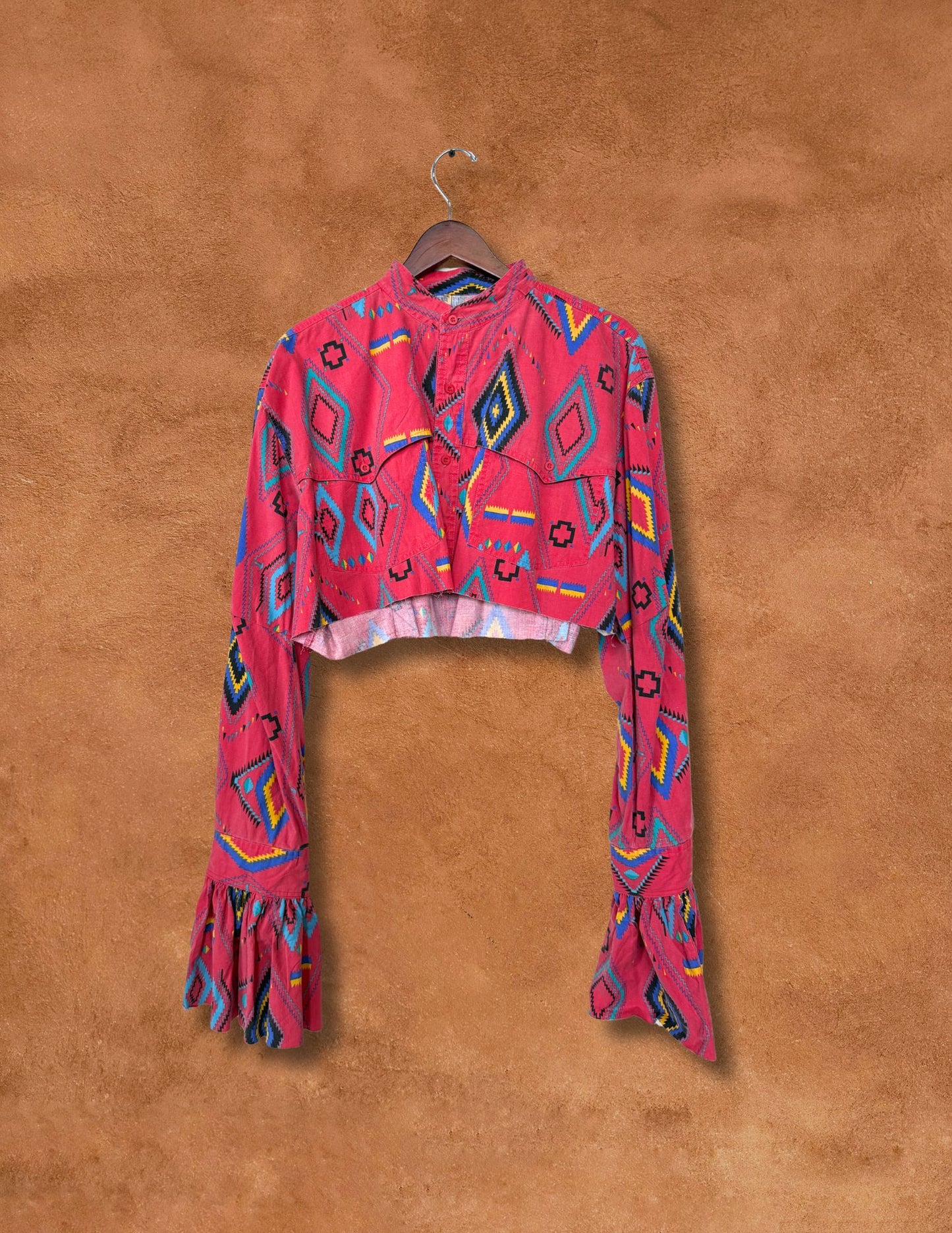 Upcycled Vintage Cropped Western Shirt