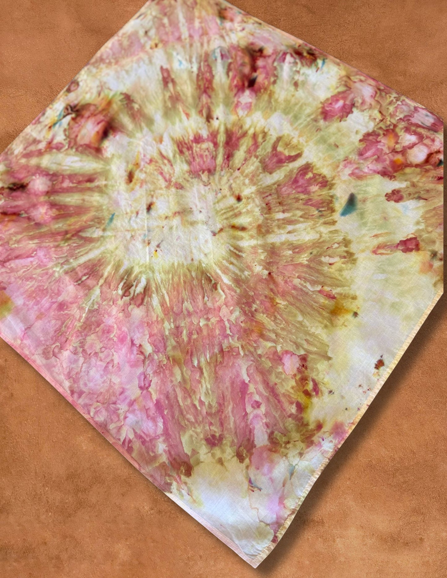 Limited Edition Hand Dyed Organic Cotton Bandana -Ice Sunrise