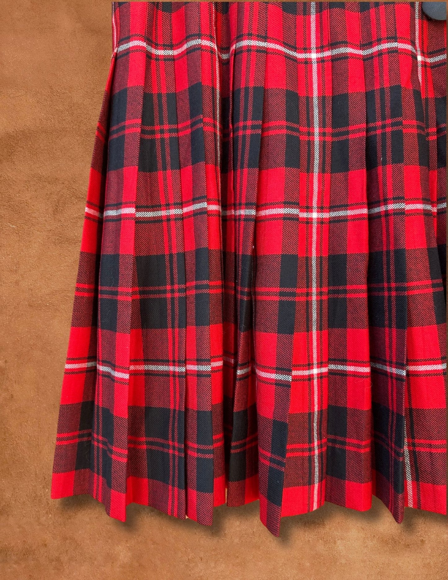 Upcycled Vintage Lochcarron Tartan Kilted Skirt