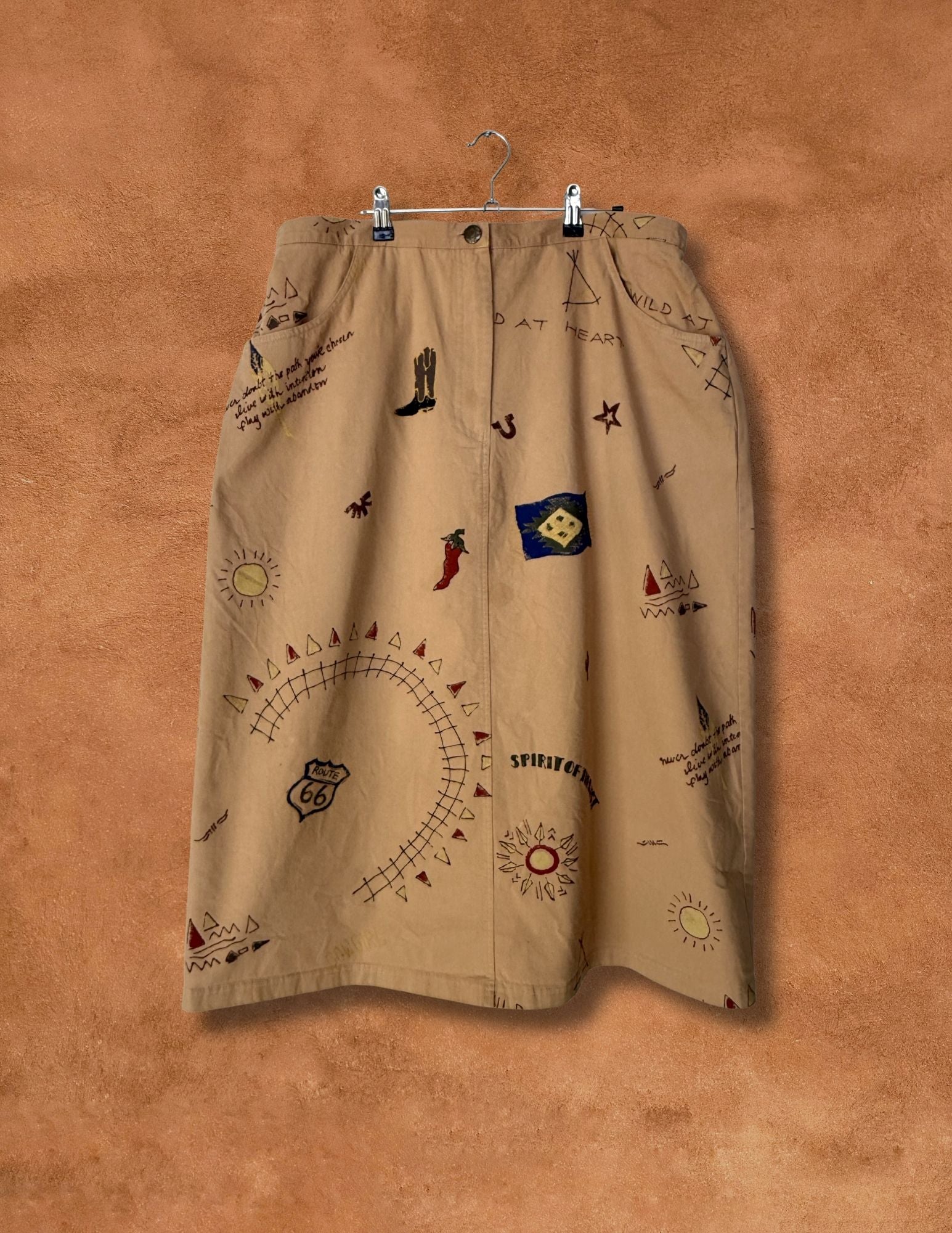 Upcycled Vintage 80s Skirt 38/48