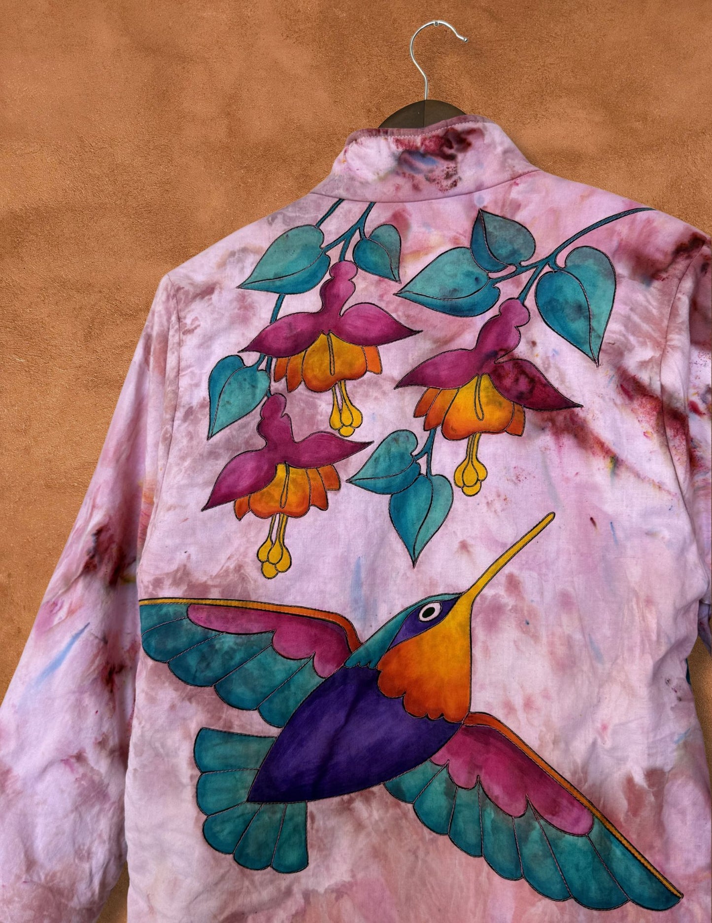 Vintage 80s Hand Painted Jacket 40 x 28