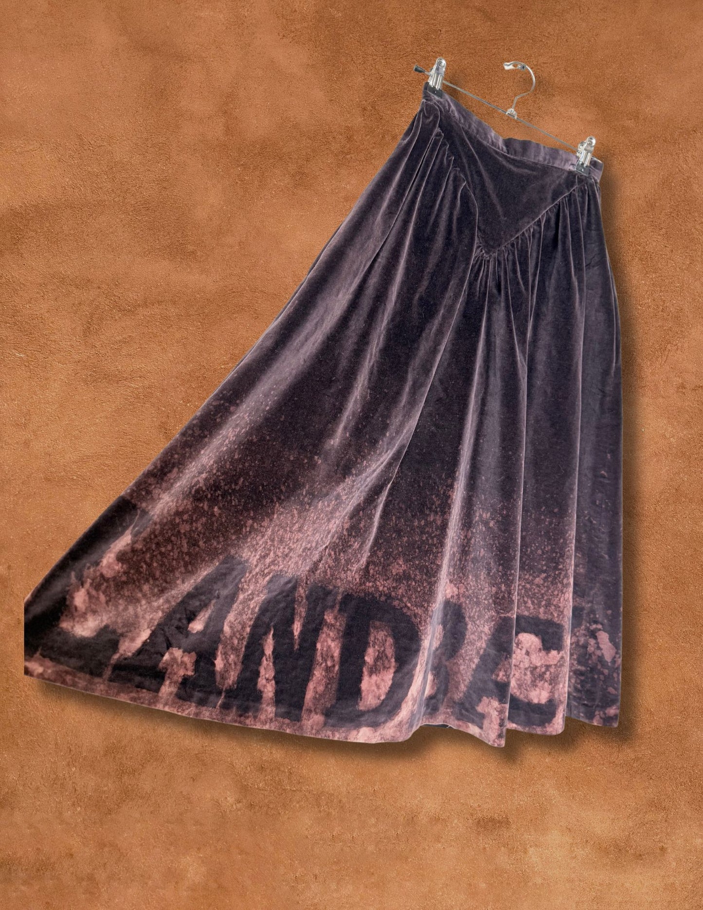 Upcycled Vintage Land Back Velvet Skirt