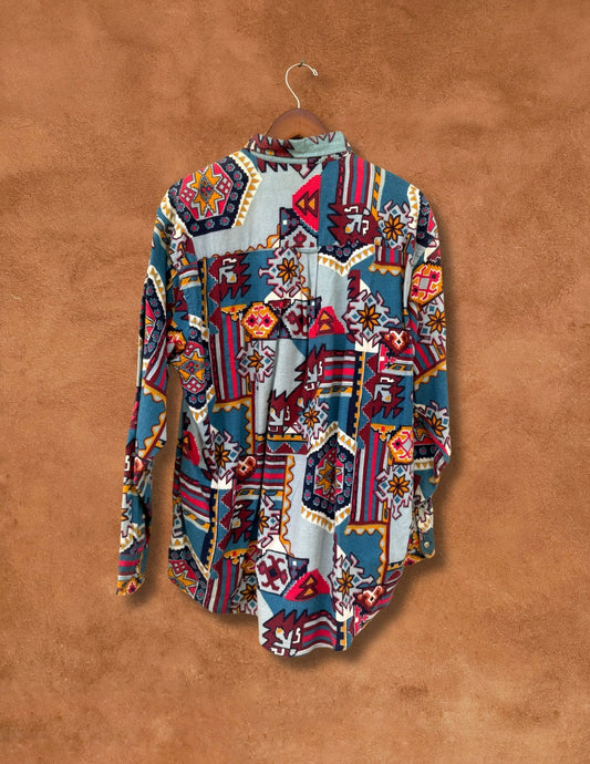 Vintage 80s Southwest Flannel Shirt