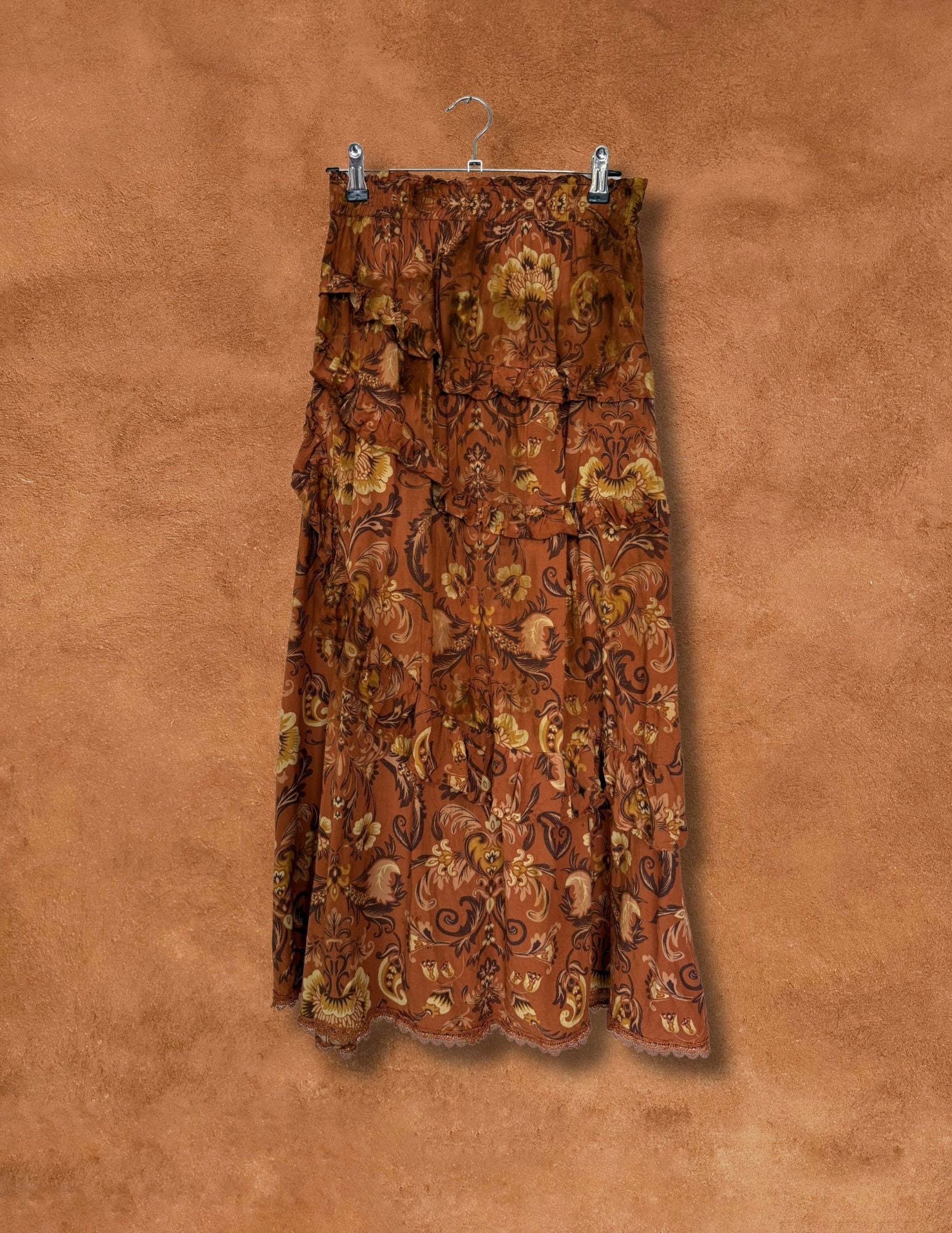 Upcycled Vintage Floral Skirt 26 x 35