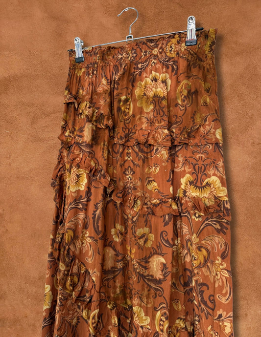 Upcycled Vintage Floral Skirt 26 x 35