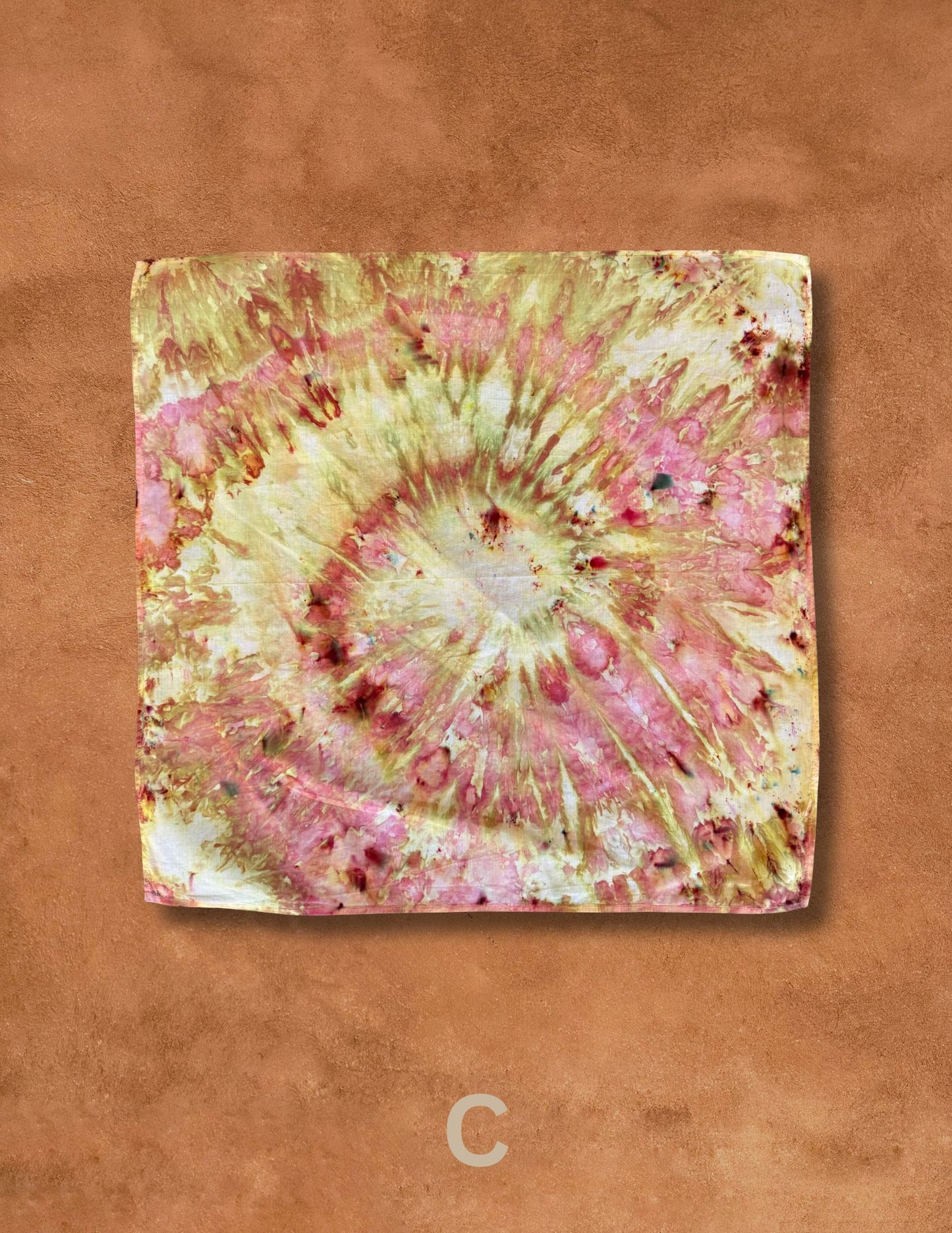 Limited Edition Hand Dyed Organic Cotton Bandana -Ice Sunrise