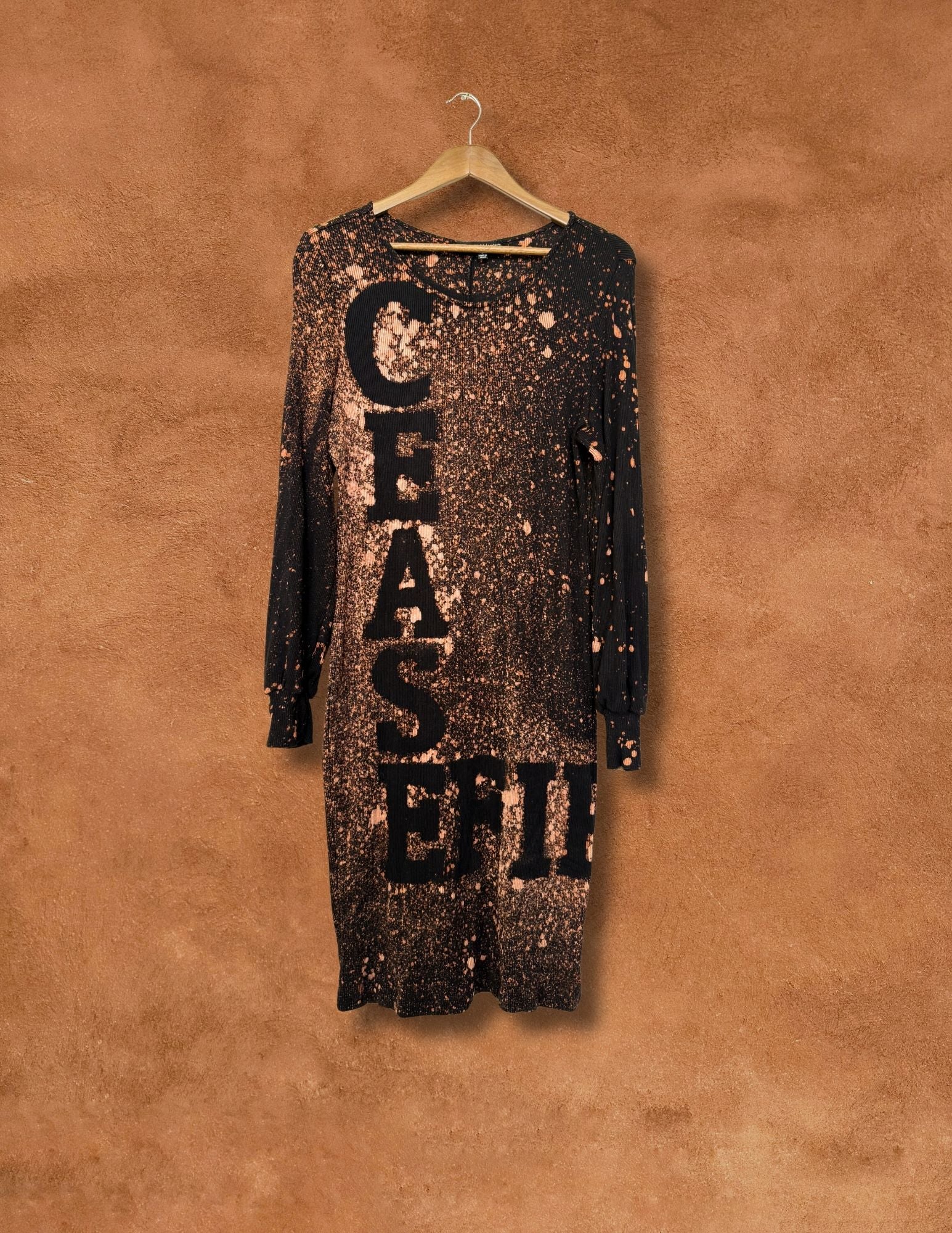 Upcycled Vintage Dress- Ceasefire Now L