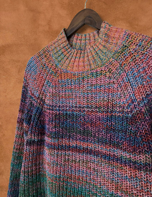 Vintage 90s Rainbow Cotton Sweater 38 x 23