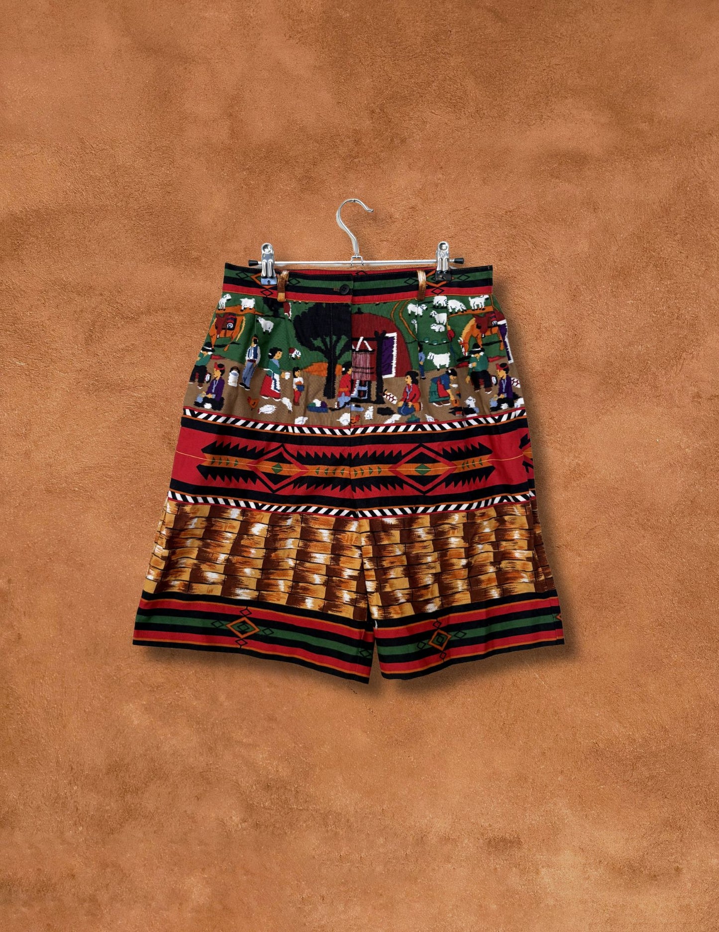 Vintage 80s High Waisted Shorts- Southwest Vibes 29/30
