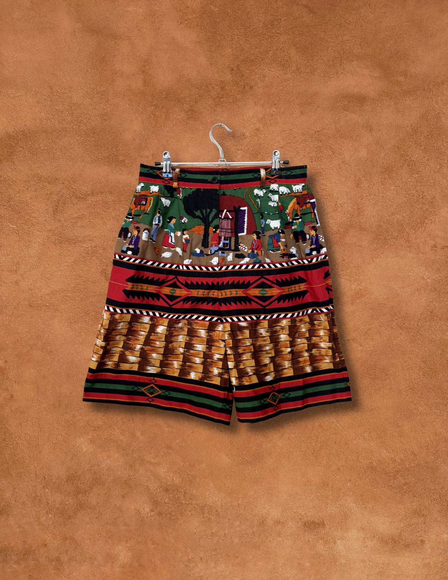 Vintage 80s High Waisted Shorts- Southwest Vibes 29/30