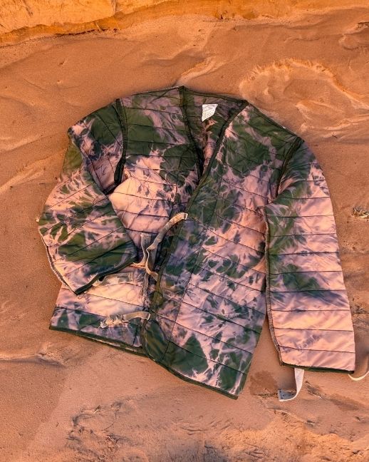 Upcycled Vintage Military Quilted Cardigan E