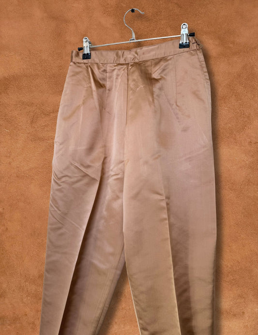Vintage Handmade 60s Satin Cigarette Pant