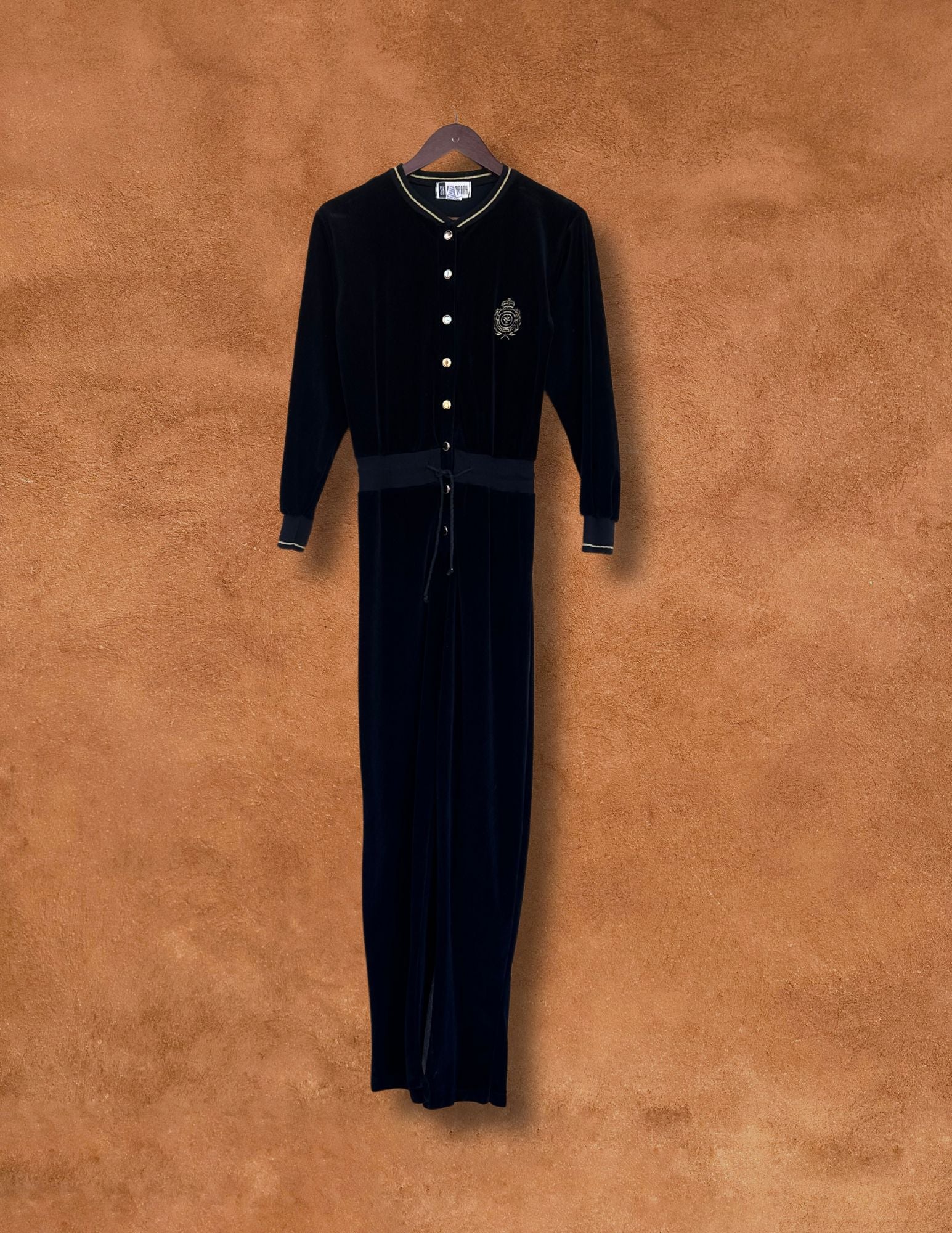 Vintage 80s Velour Jumpsuit