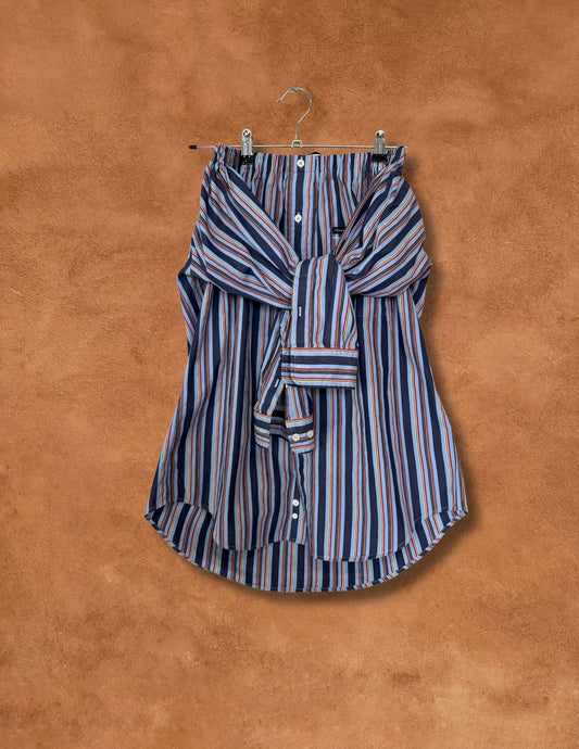 REconstructed Vintage MENSWEAR SHIRT SKIRT 26 X 25