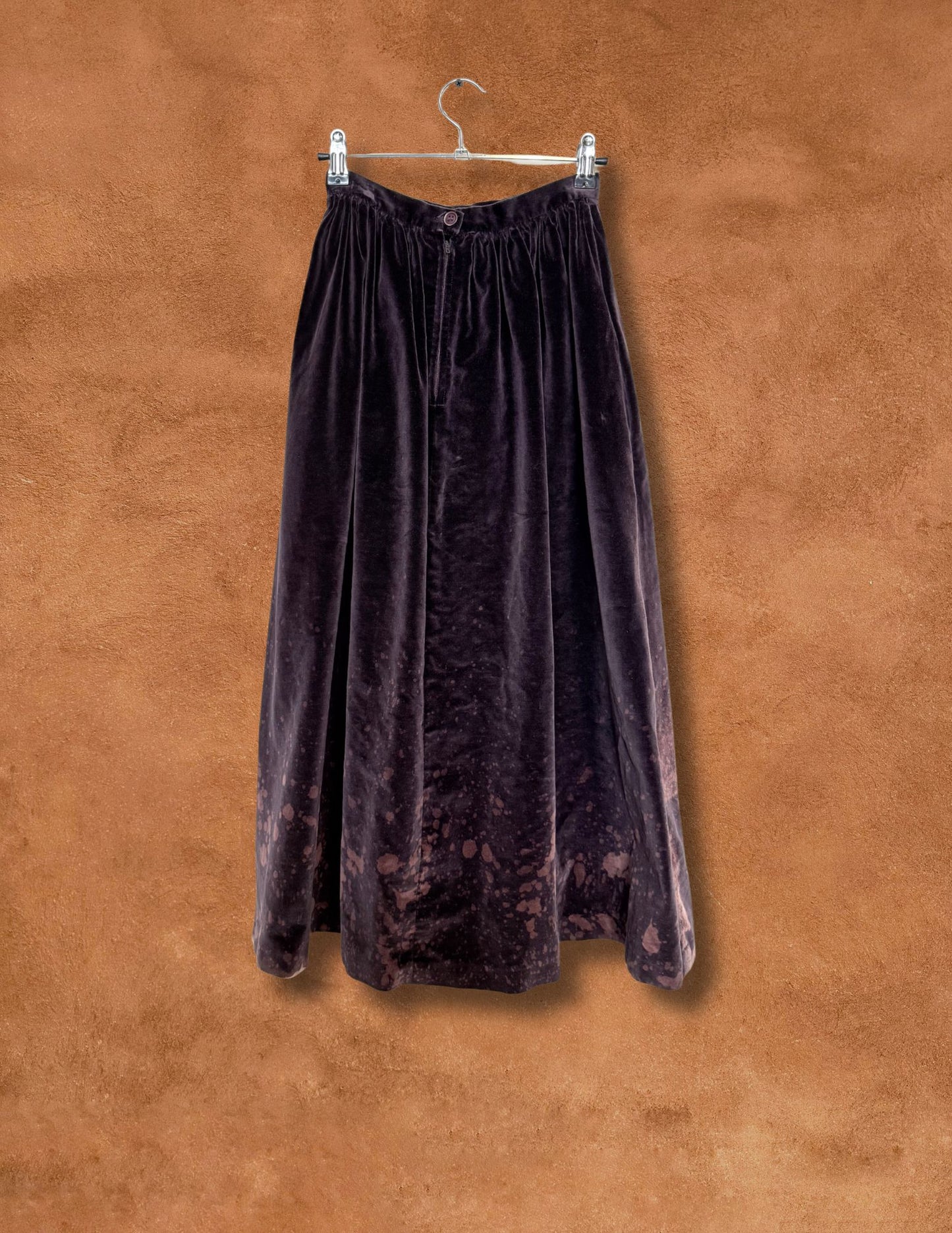 Upcycled Vintage Land Back Velvet Skirt