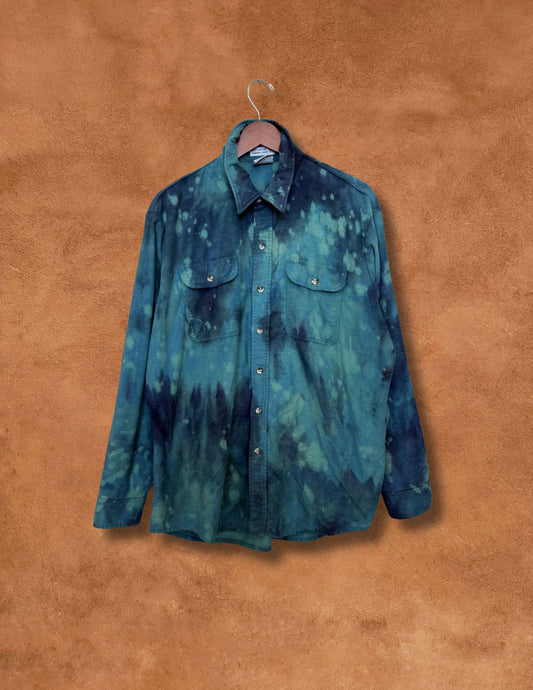 Upcycled Vintage Moleskin Shirtjacket - 35 of 44 Water is Life XL