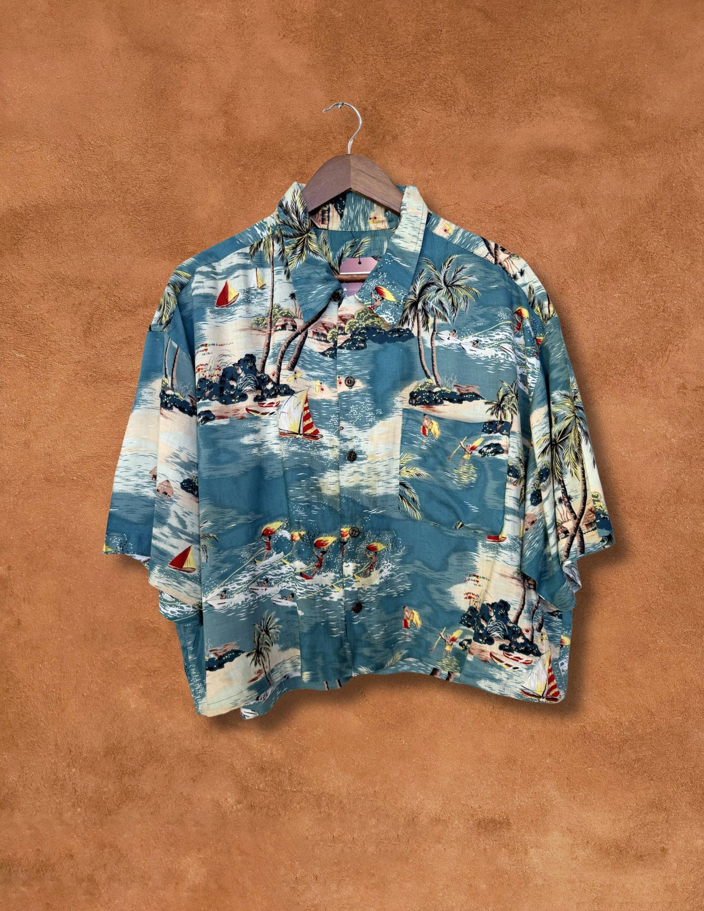 Vintage 80s Surf Shirt 52 x 22