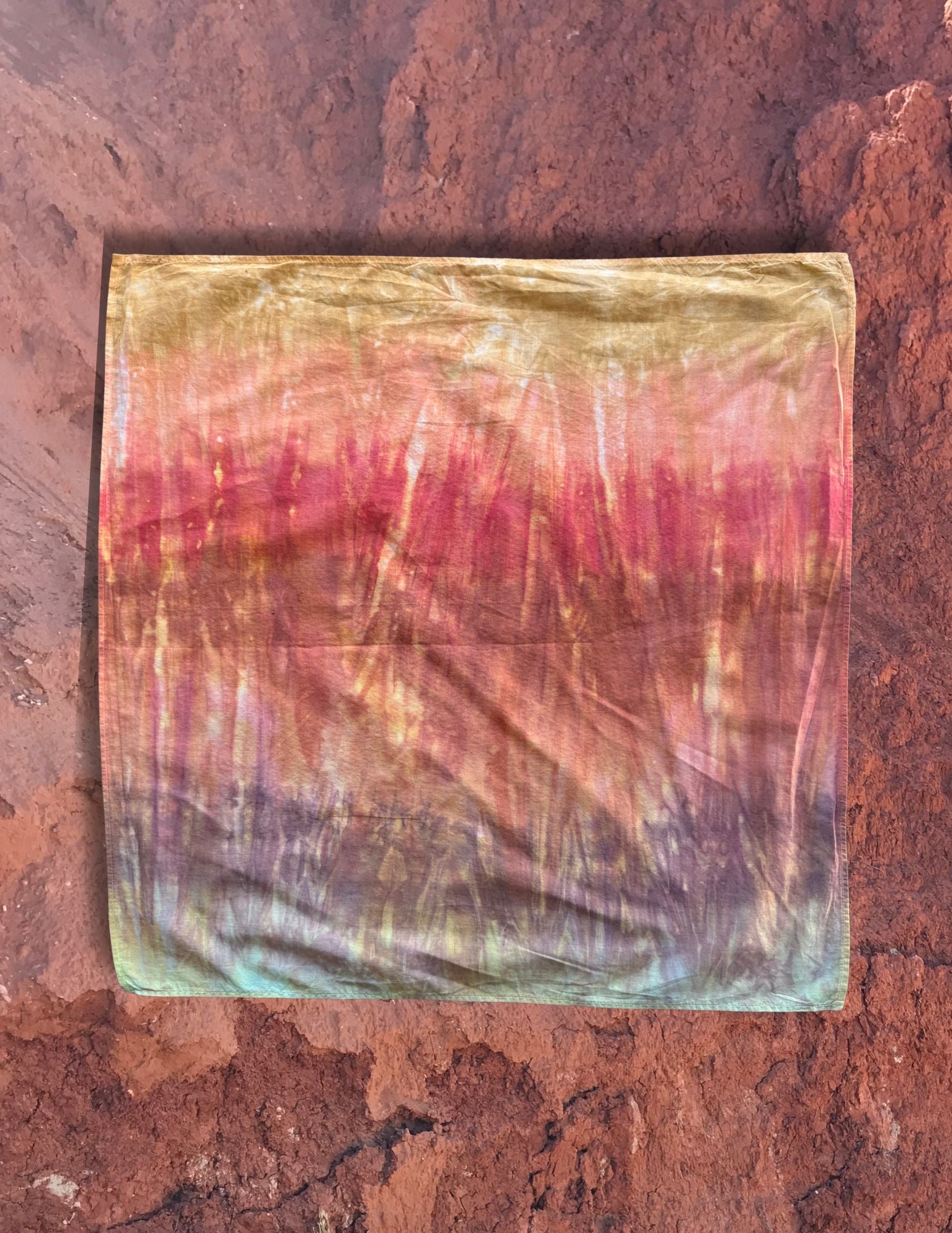 Limited Edition Hand Dyed Organic Cotton Bandana -Canyon Road