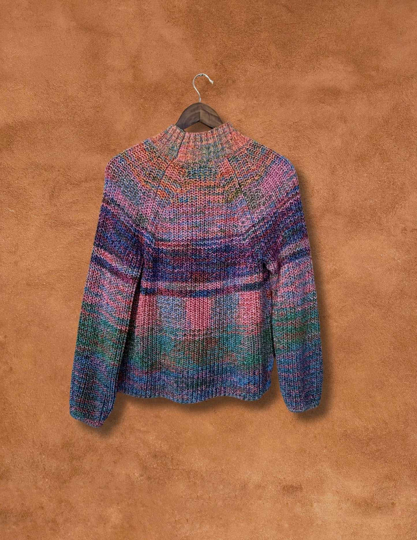Vintage 90s Rainbow Cotton Sweater 38 x 23
