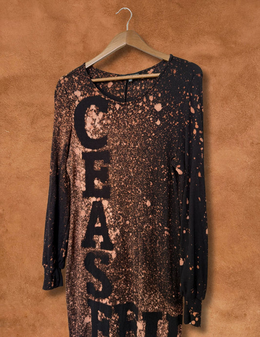 Upcycled Vintage Dress- Ceasefire Now L
