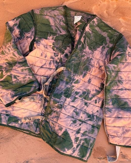 Upcycled Vintage Military Quilted Cardigan E