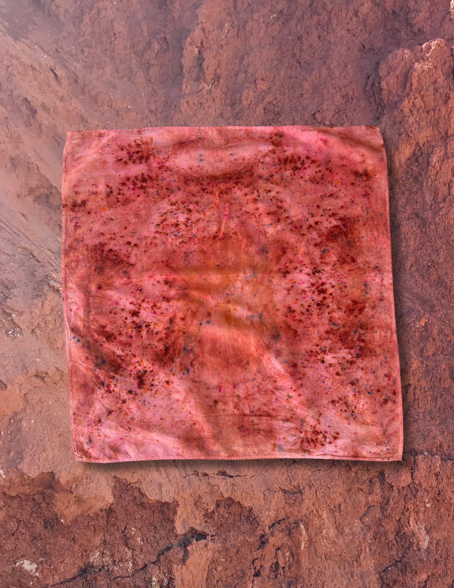 Limited Edition Hand Dyed Organic Cotton Bandana -Desert Mesa