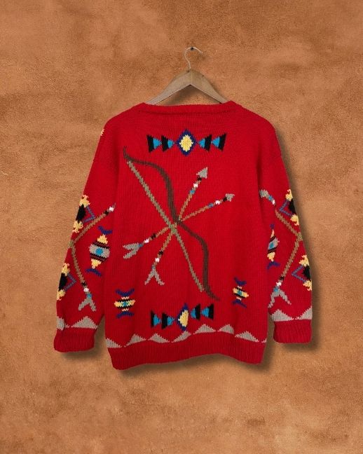 🧶 Vintage Handknit Southwest Sweater