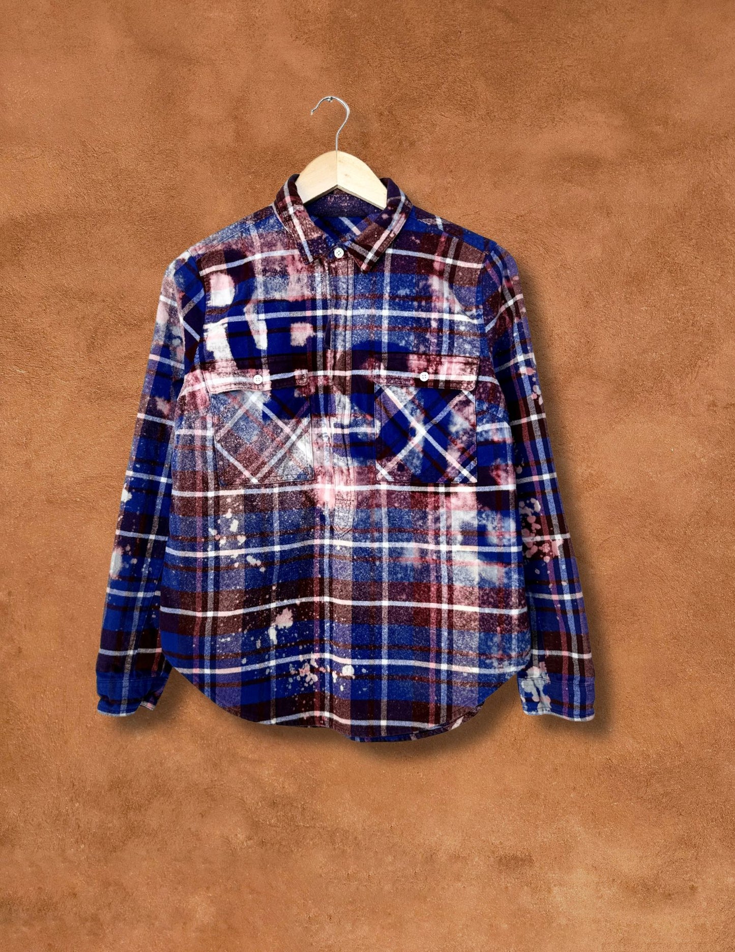 Upcycled Vintage Flannel Shirt- Resist 40 x 27