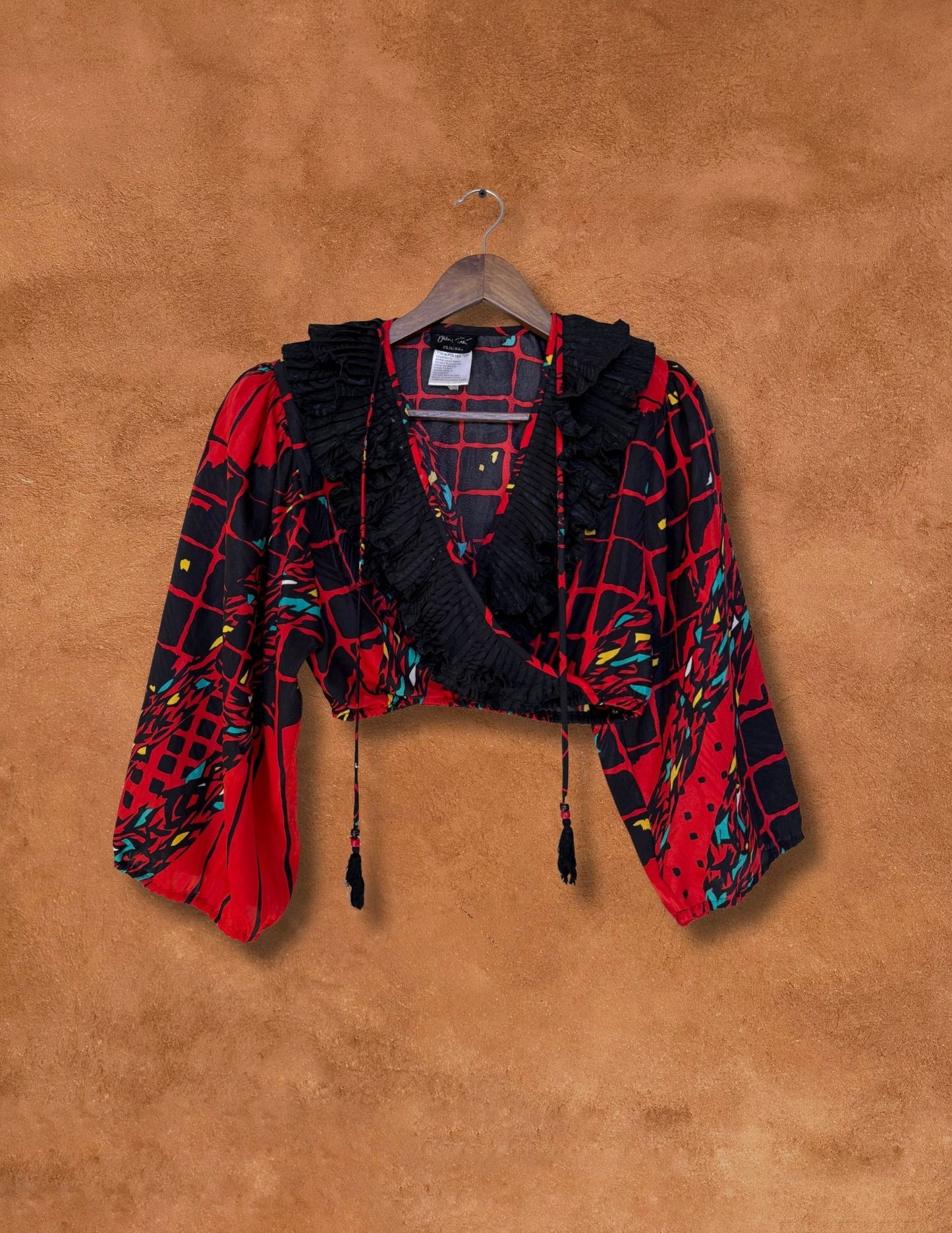 Vintage 80s Ruffle Crop Top