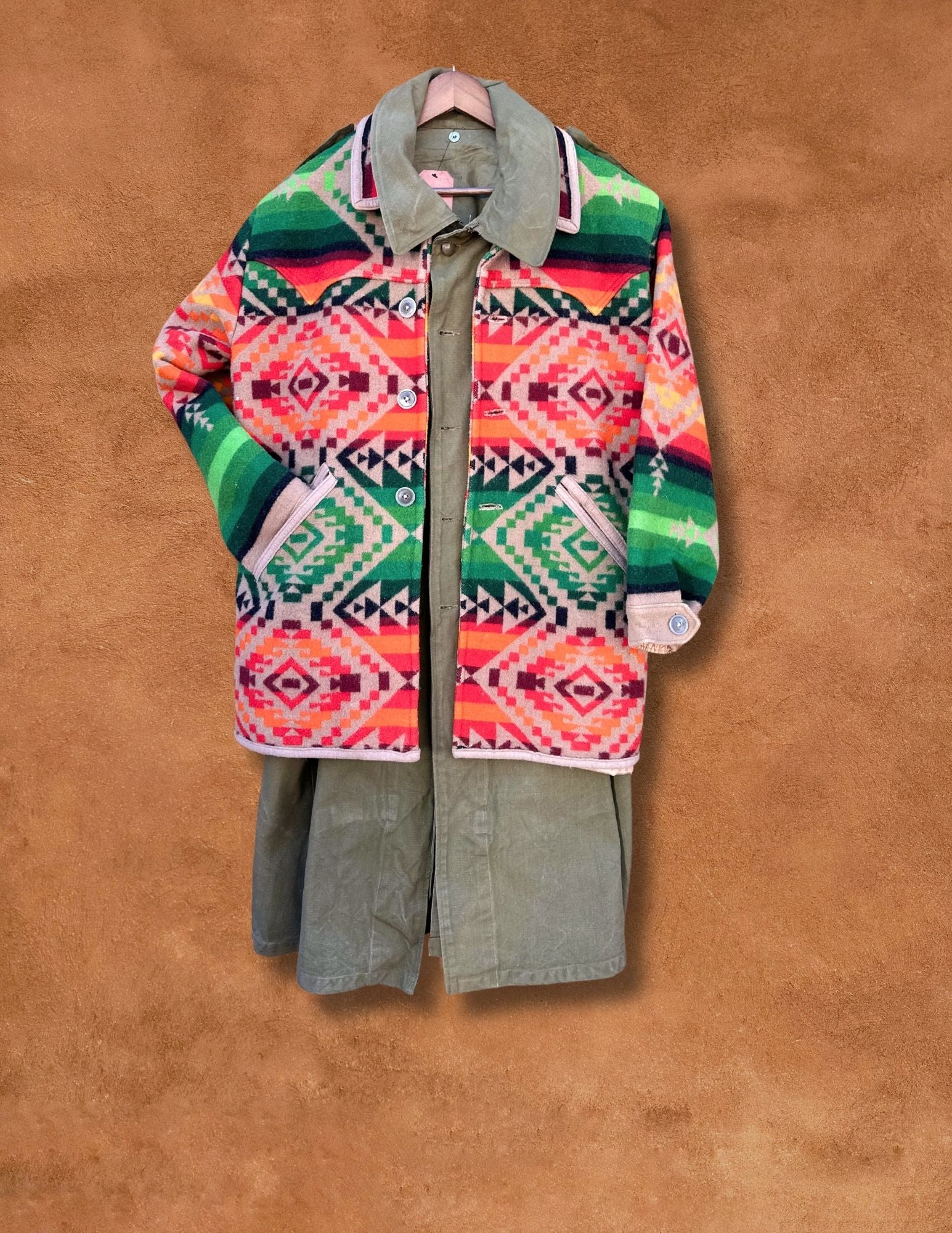 Upcycled Vintage Hybrid Blanket Coat
