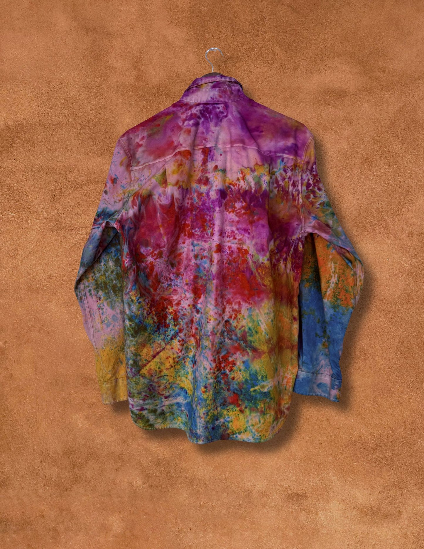 Upcycled Vintage Rainbow Shirt 44 x 30