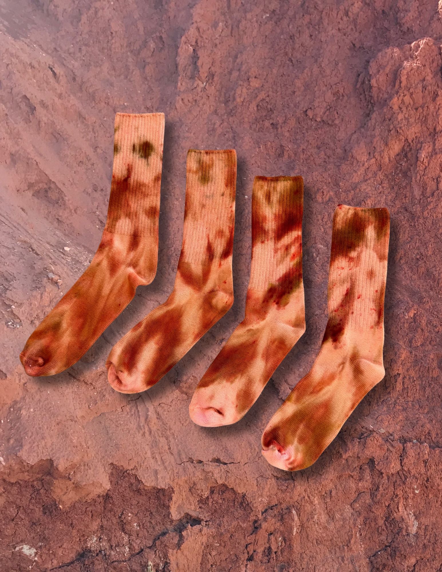 Limited Edition Hand Dyed Softest Socks- Lava Flow