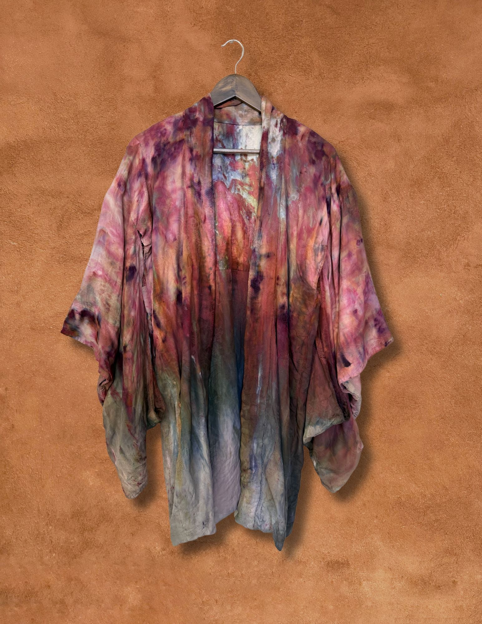 Upcycled Vintage Silk Kimono Jacket 48 x 34