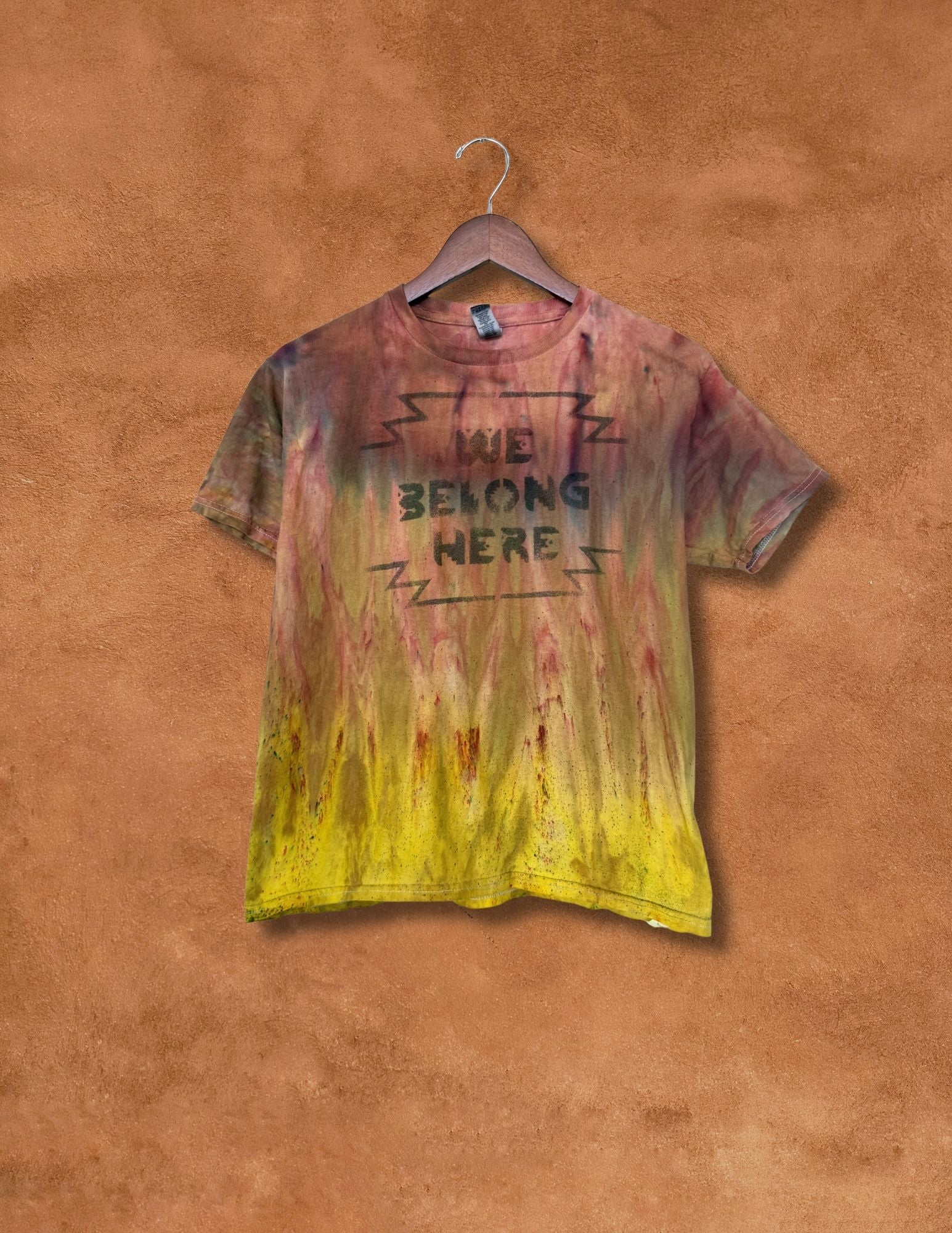 Upcycled Vintage Tee 38 x 24 We Belong Here