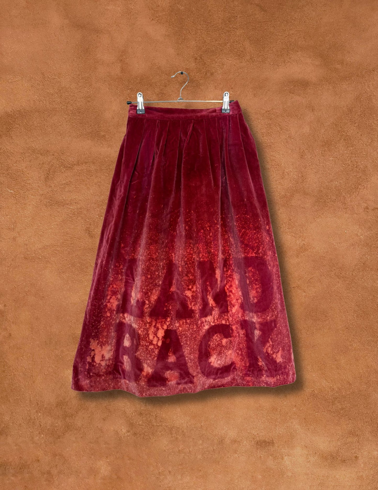 Upcycled Vintage Land Back Velvet Skirt