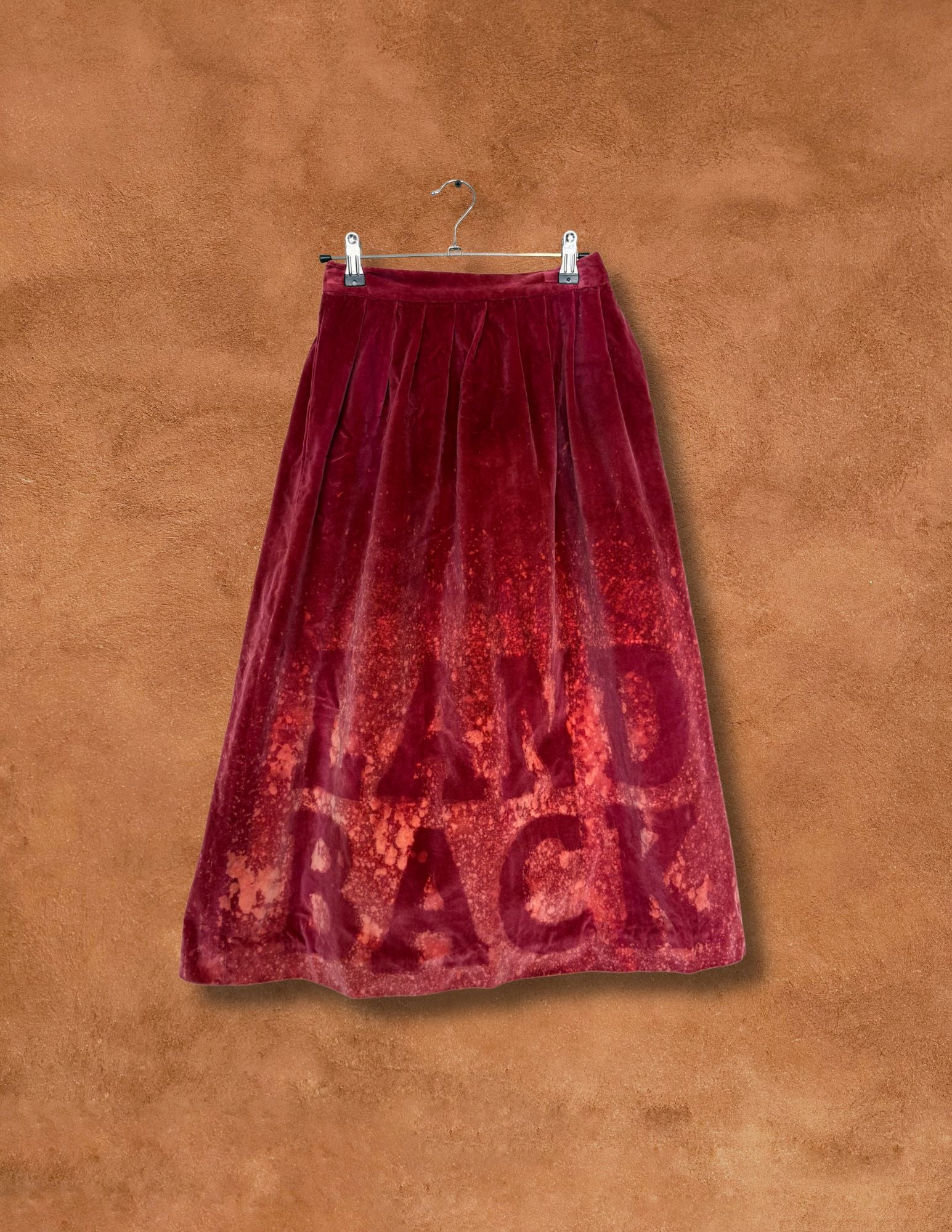 Upcycled Vintage Land Back Velvet Skirt