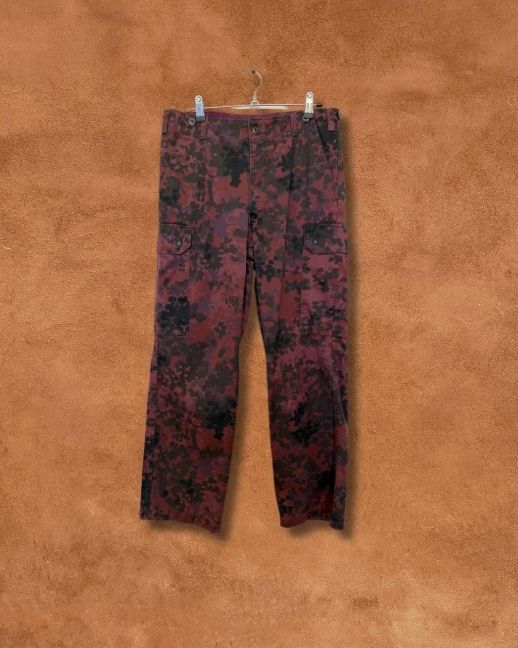 Upcycled Vintage German Pea Camo Military Pant 32 x 29