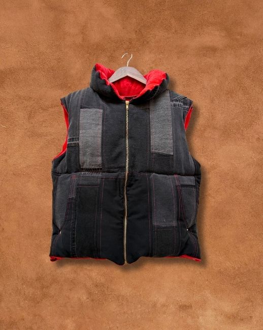 Upcycled Vintage Patchwork Puffer Jacket 44 X 23 Alex Vigil