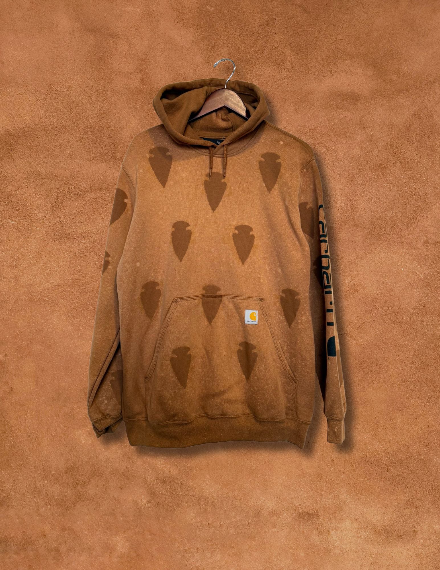 Upcycled Vintage Zip Hoodie- 50 x 31 Arrowhead