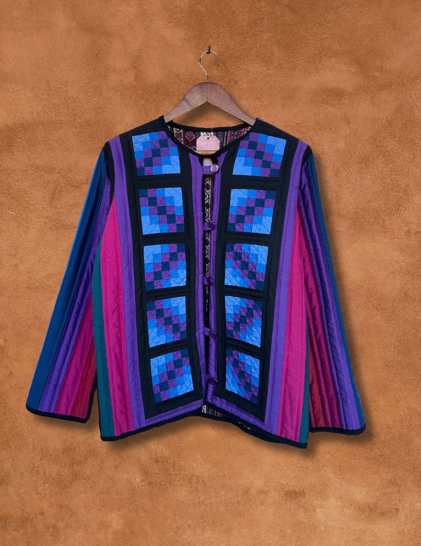 Vintage 70s Handmade Quilted Jacket