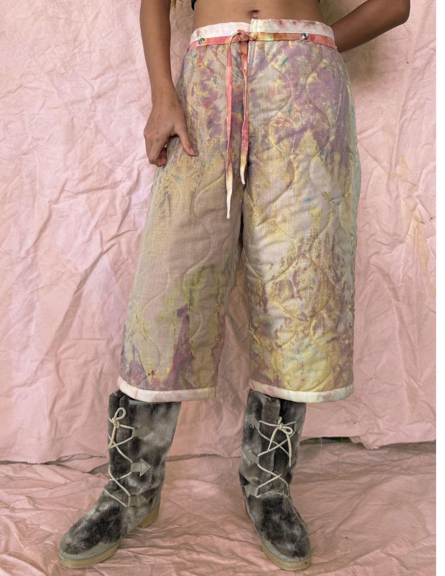 Upcycled Vintage Fireman Quilted Shorts